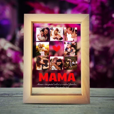 Ramă foto luminoasă - Mama