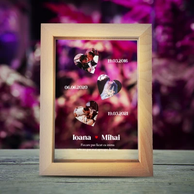 Ramă foto luminoasă – Love