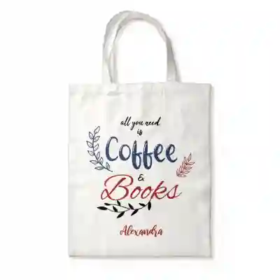 Sacosa Personalizata - Coffee and Books