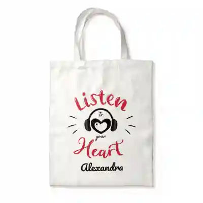 Sacosa Personalizata - Listen to your heart