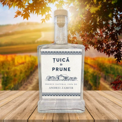 Sticla cu eticheta personalizabila-Tuica traditionala