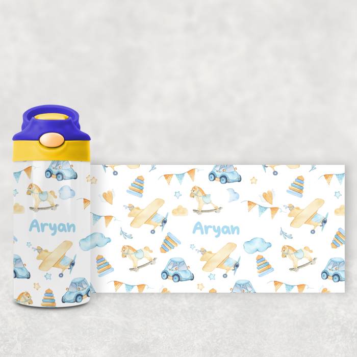 Sticluta personalizate pentru bebelusi cu jucarii