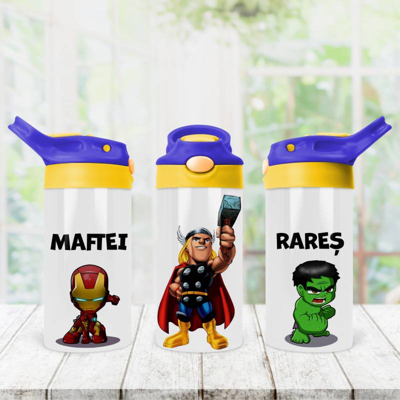 Sticlute pentru bebelusi personalizate - Supereroi