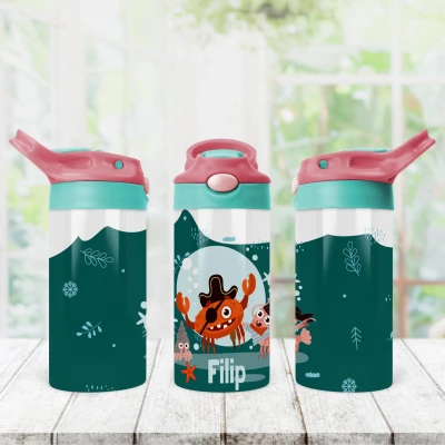 Sticluta pentru copii personalizata - Crabi