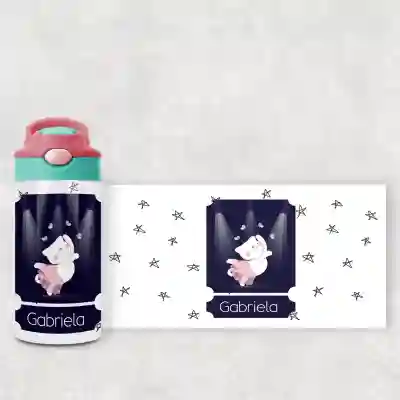 Sticluta pentru copii personalizata - Pisicuta Fetita