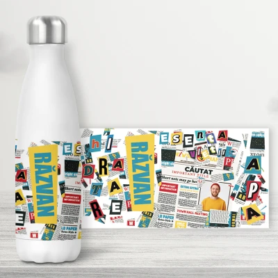 Sticla personalizata - Ziar