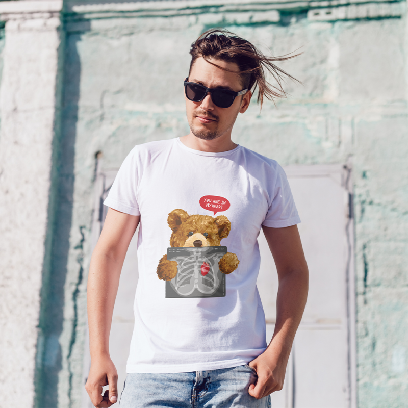 Tricou pentru barbati personalizat - Esti in inima mea