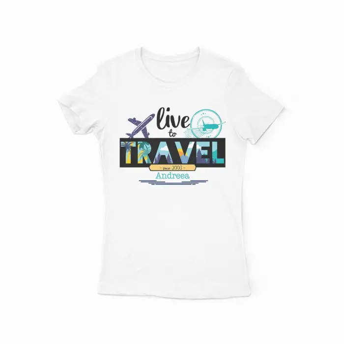 Tricou personalizat - Live to travel