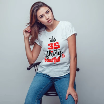 Tricou Personalizat pentru Femei - Flirty & Beautifull