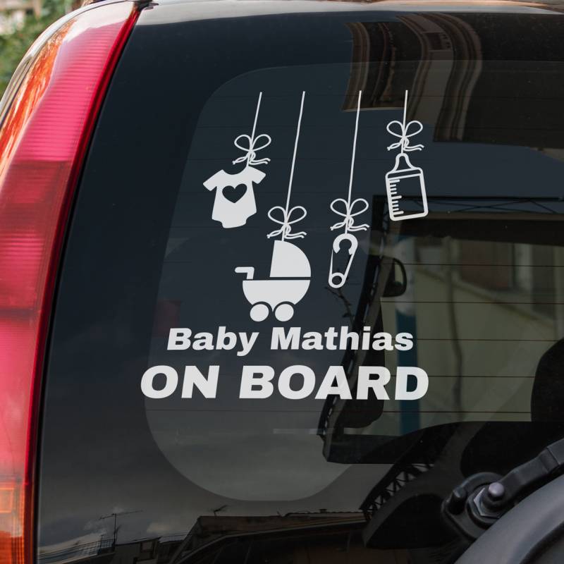 Sticker auto personalizat Baby on Board