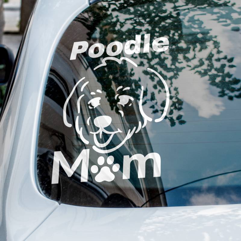 Sticker Poodle Mom
