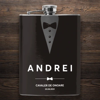 Sticle de buzunar din inox personalizate