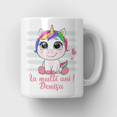 Cana cu text personalizat Unicorn 