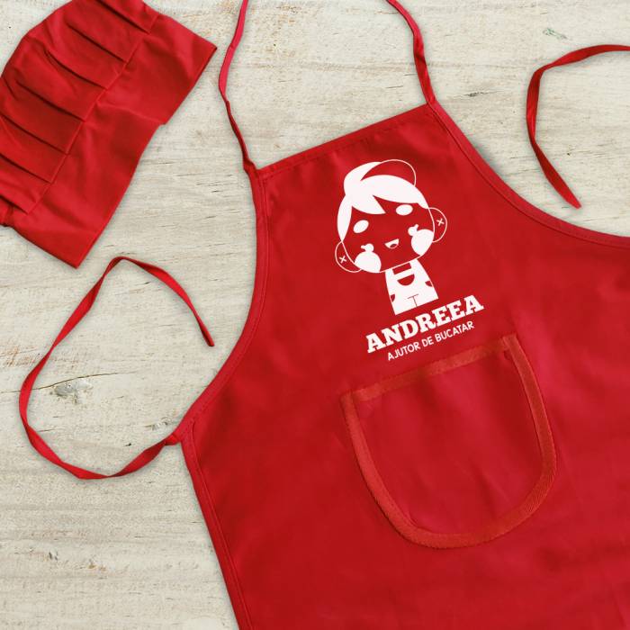 Sort De Bucatarie Personalizat Copii - Fetita