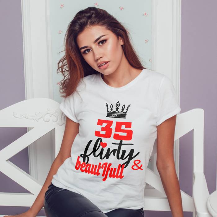 Tricou Personalizat Dama - Flirty & Beautifull