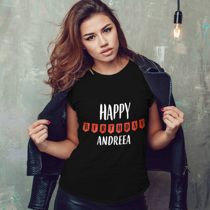 Tricou Personalizat Dama - Happy Birthday