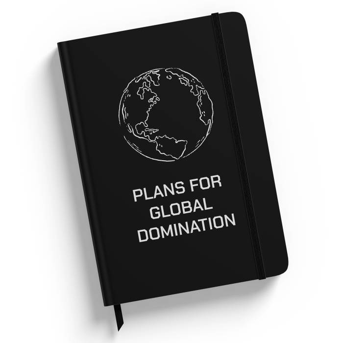 Notebook personalizat Plans For Global Domination