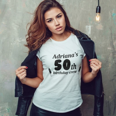 Tricou Personalizat pentru Femei - Birthday Crew