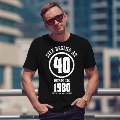 Tricou Personalizat pentru Barbati - Life Begins At