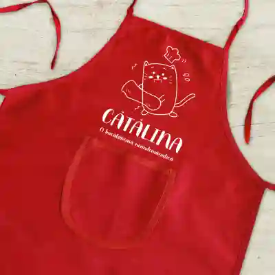 Sort De Bucatarie Personalizat Copii - Pisicuta Neindemanatica