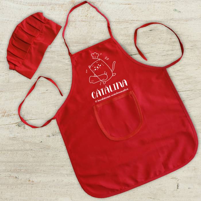 Sort De Bucatarie Personalizat Copii - Pisicuta Neindemanatica