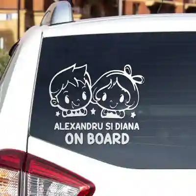 Stickere baby on board personalizate frati