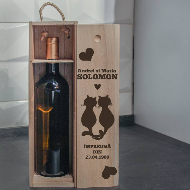 Cutie De Vin Personalizata Aniversare