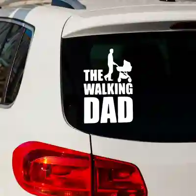 Sticker auto The walking Dad