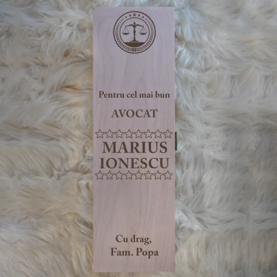Cutie de vin personalizata - Cadou pentru Avocat
