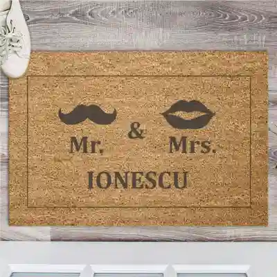 Covoras pentru intrare personalizat - MR & MRS