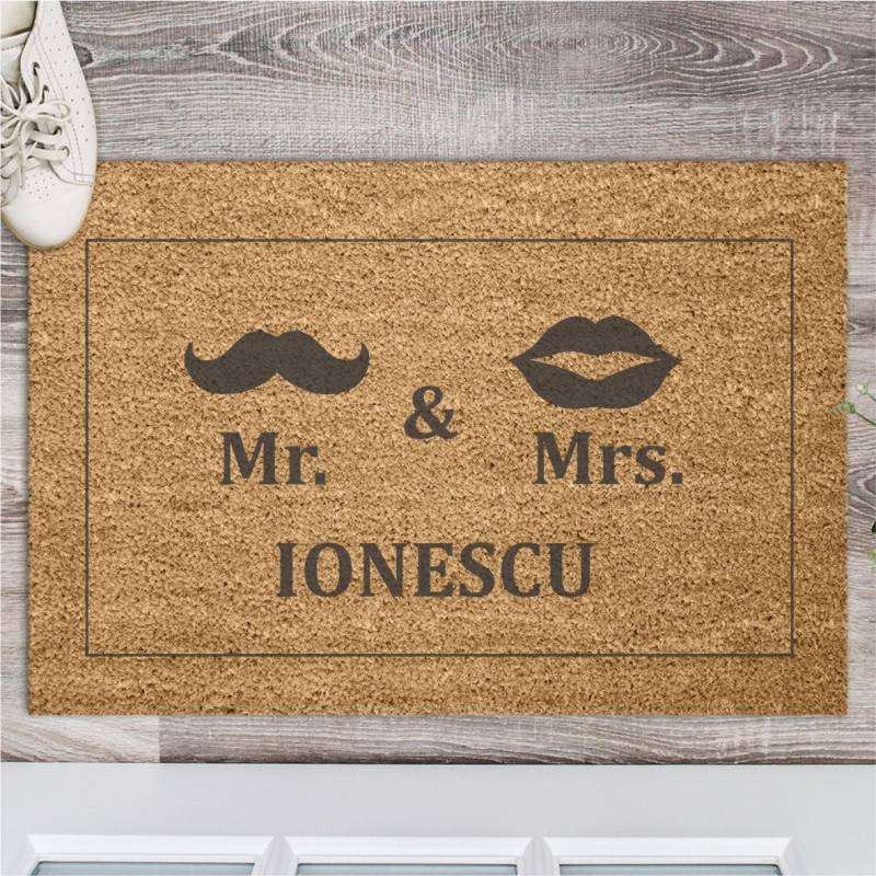 Covoras pentru intrare personalizat - MR & MRS