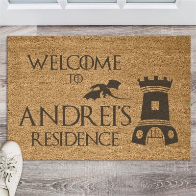 Covoras personalizat - Bun venit in castelul meu