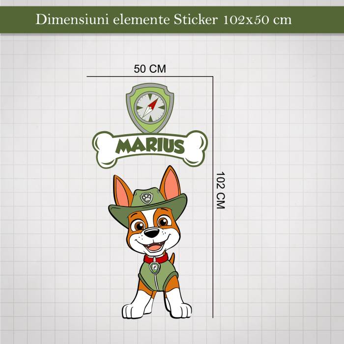Sticker de perete Patrula Catelusilor Tracker