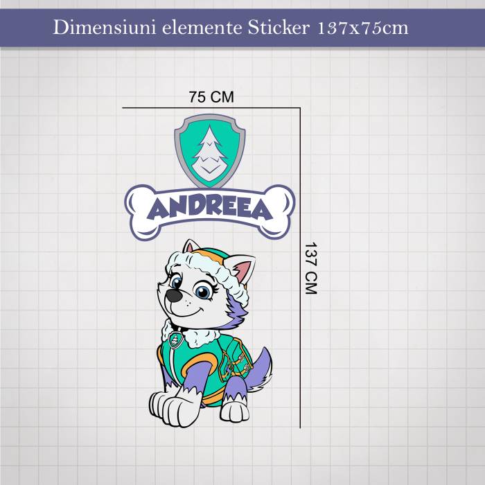 Sticker de perete Patrula Catelusilor Everest