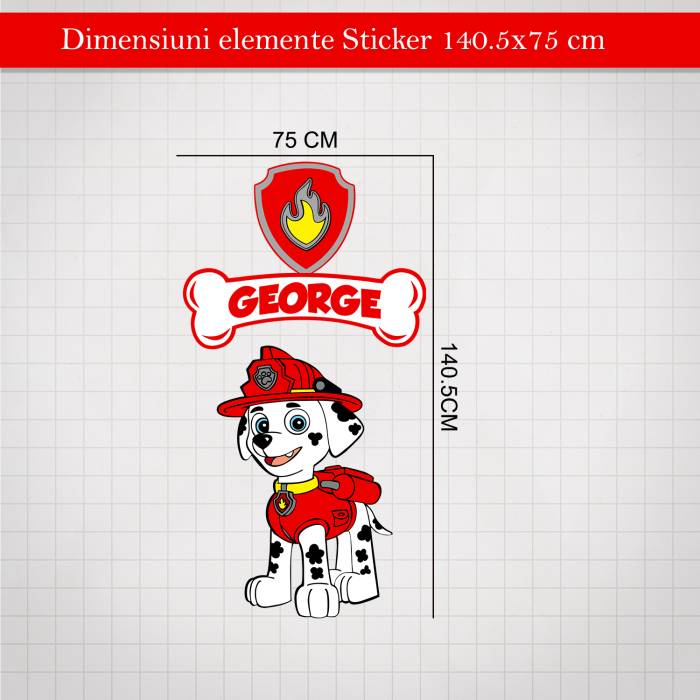 Sticker de perete pentru camera copilului Marshall