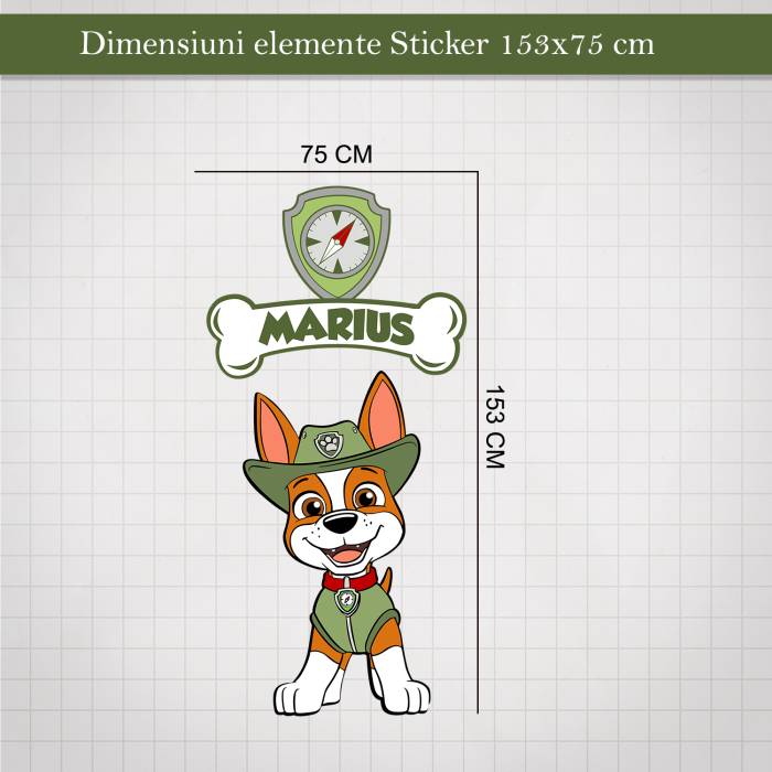 Sticker de perete Patrula Catelusilor Tracker