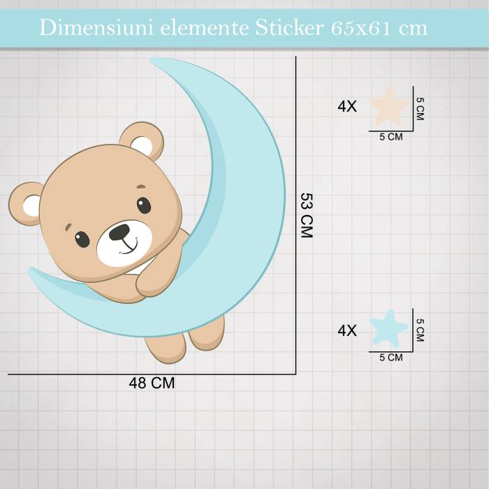 Sticker de perete decorativ Ursulet