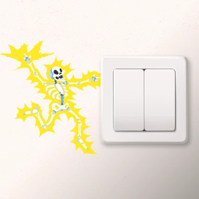 Sticker intrerupator funny