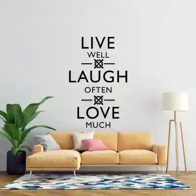 Sticker live laugh love