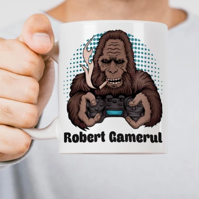 Cana amuzanta cu nume personalizat Gameri 