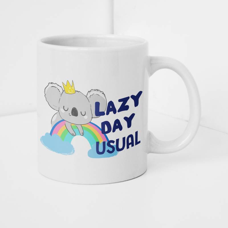 Cana personalizata cu text amuzant  si ursulet koala