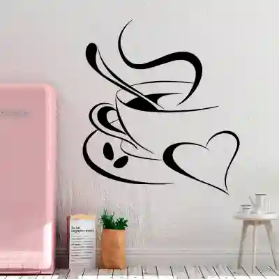 Sticker decorativ pentru perete Cafea