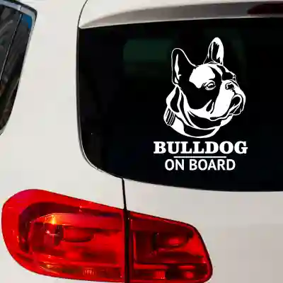 Autocolant auto cu BullDog