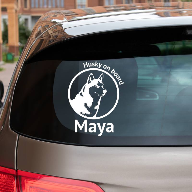 Sticker auto personalizat Husky