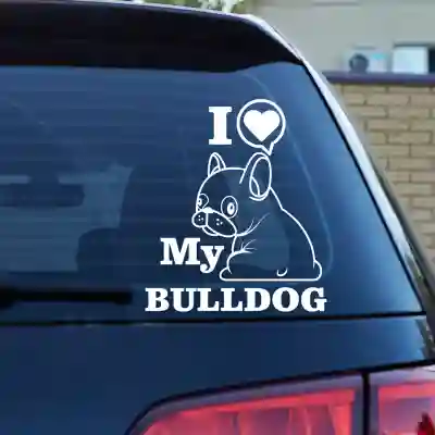 Stickere auto cu BullDog