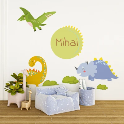 Sticker de perete pentru camera copilului cu Dinozauri