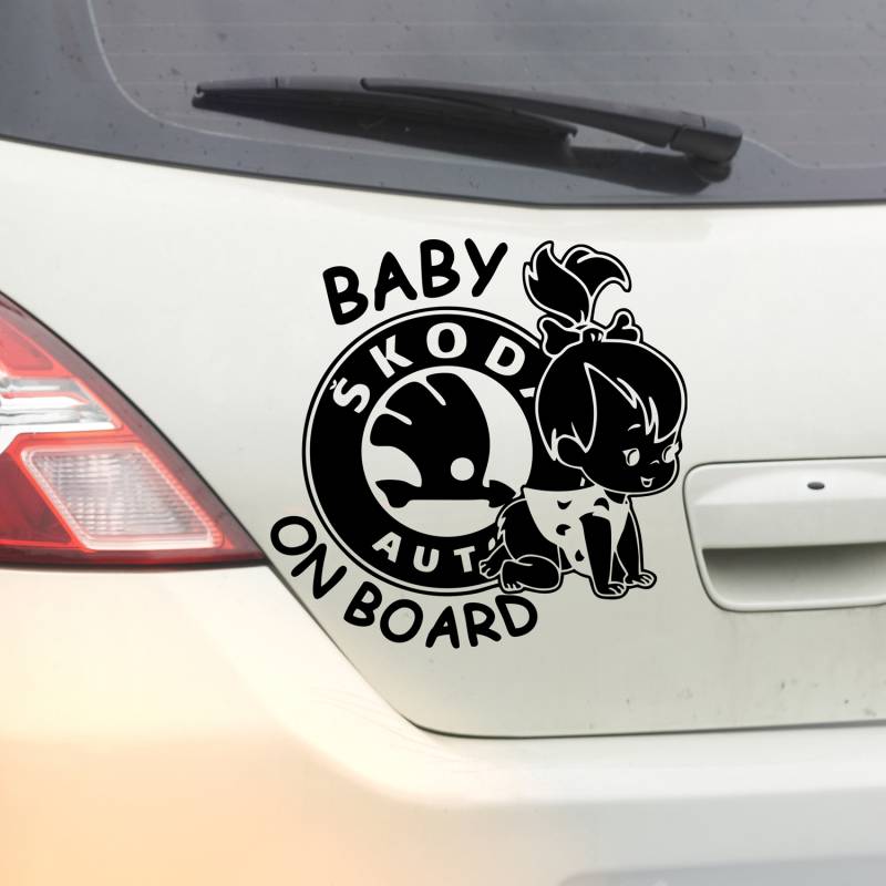 Sticker Baby on board Skoda - fetita