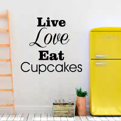 Sticker Live Love Cupcakes