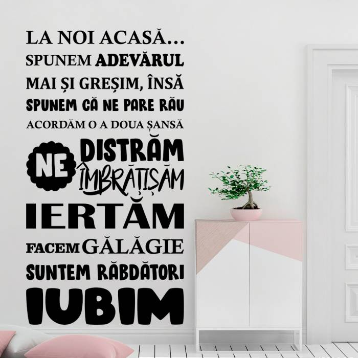 Sticker pentru perete La noi acasa