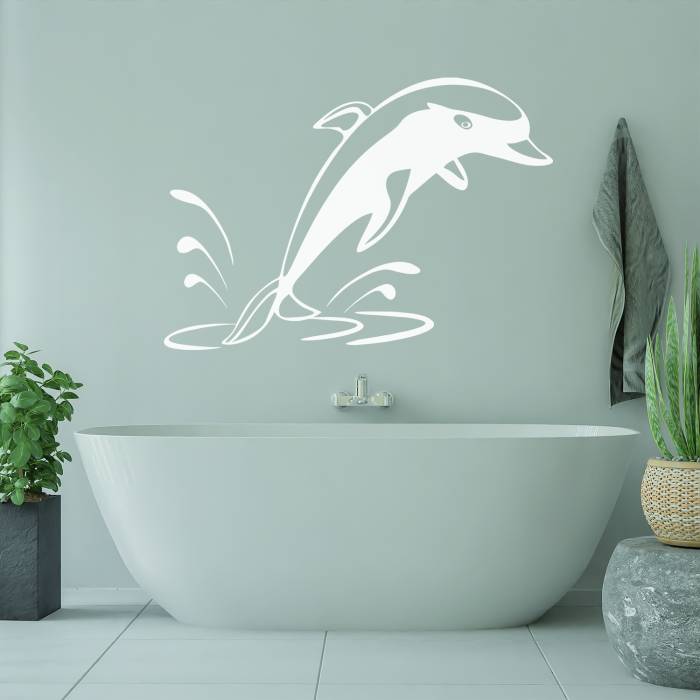 Sticker silueta Delfin